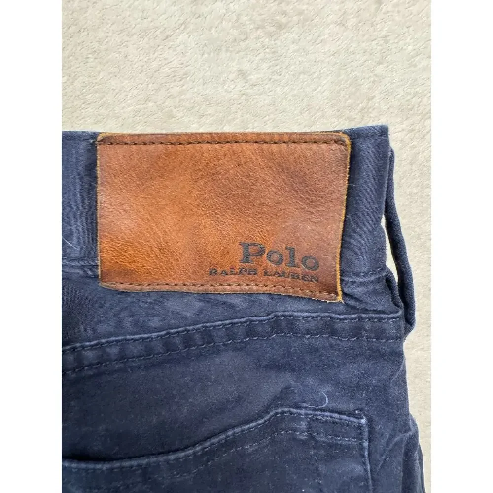 Polo Ralph Lauren Mens Pants 42x32 Black Classic Fit Cotton Chino Casual